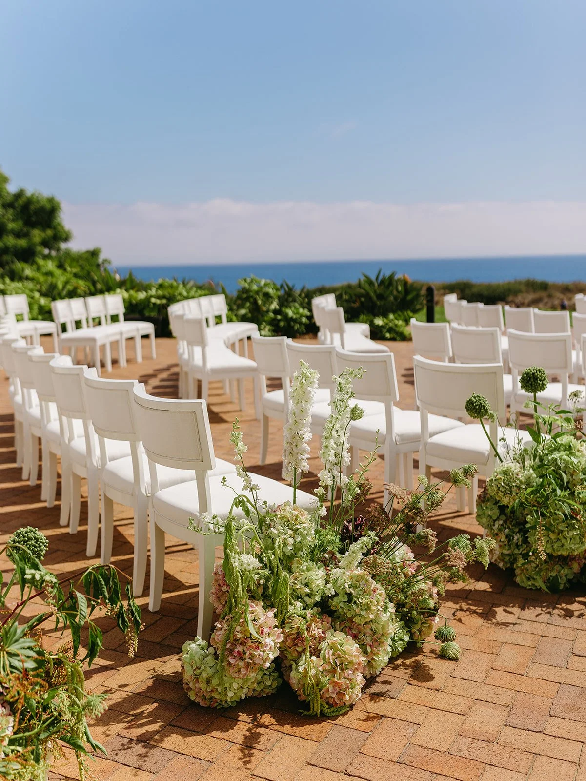 Wedding chairs set up for a wedding ceremony
