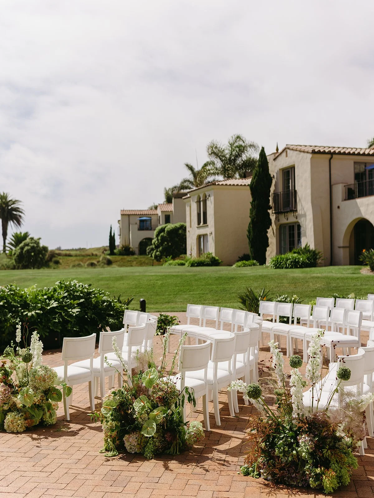 An outdoor wedding ceremony at Terranea