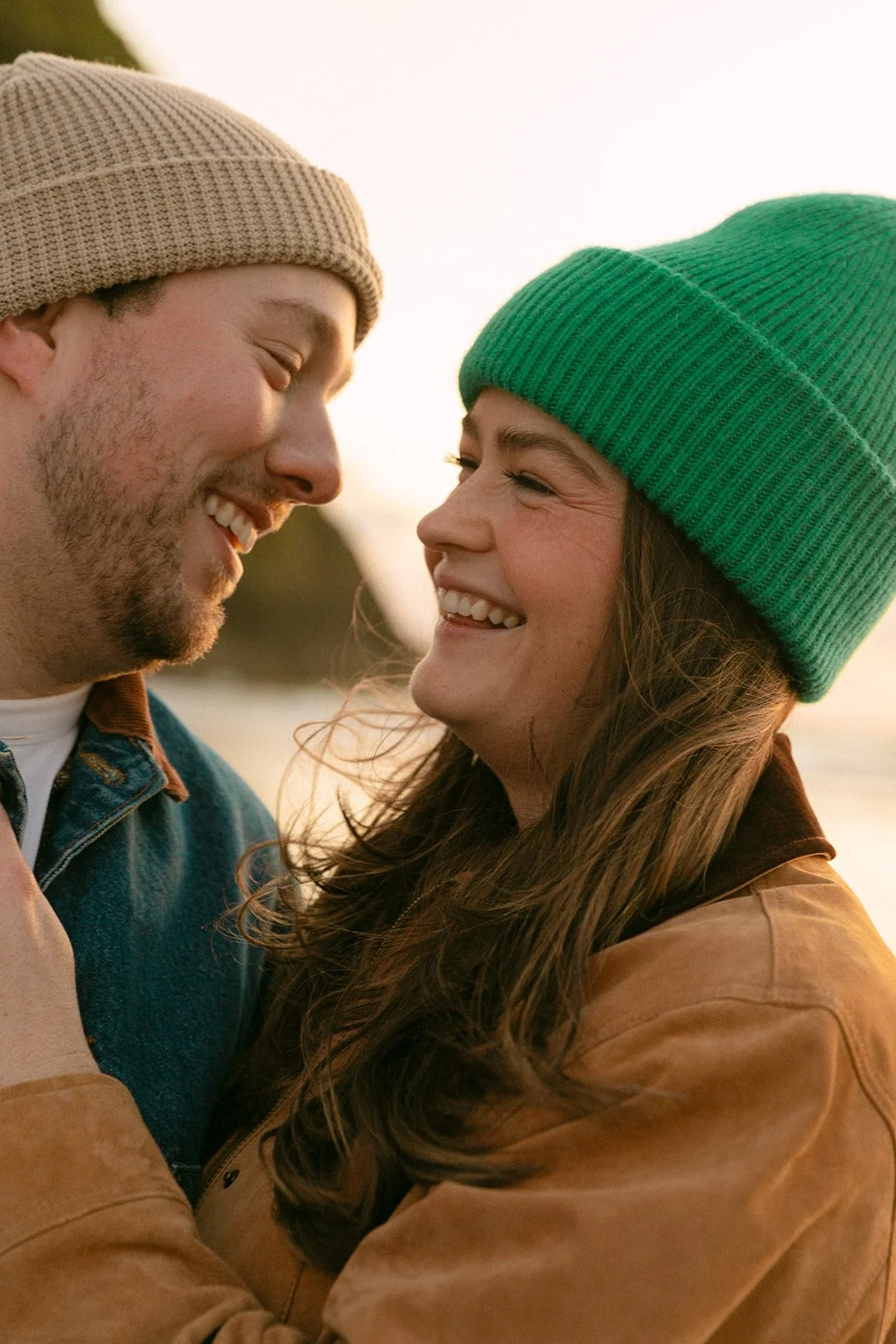 A couple choosing Cannon Beach for where to take engagement photos