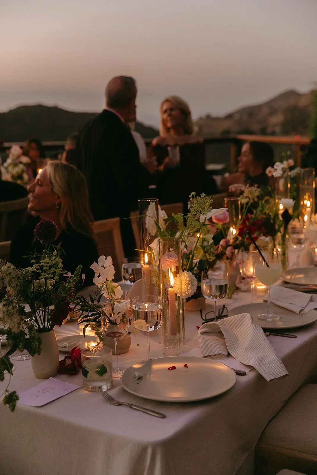 A summer wedding reception at Cielo Farms