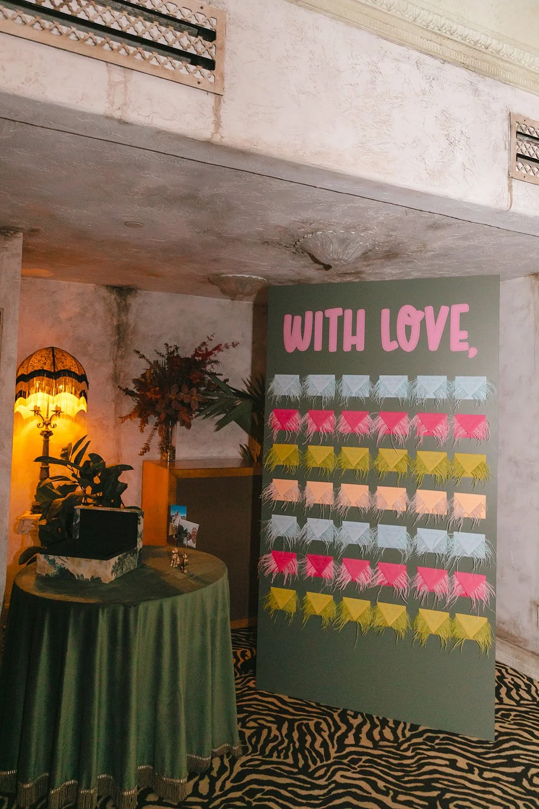 Maximalist Wedding design from a Lafayette Hotel wedding