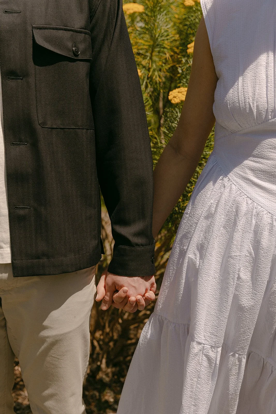 A couple's San Luis Obispo engagement photo outfits