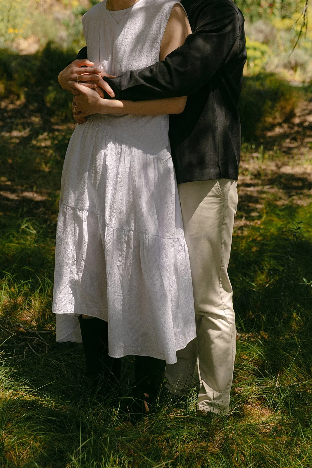A couple's San Luis Obispo engagement photo outfits