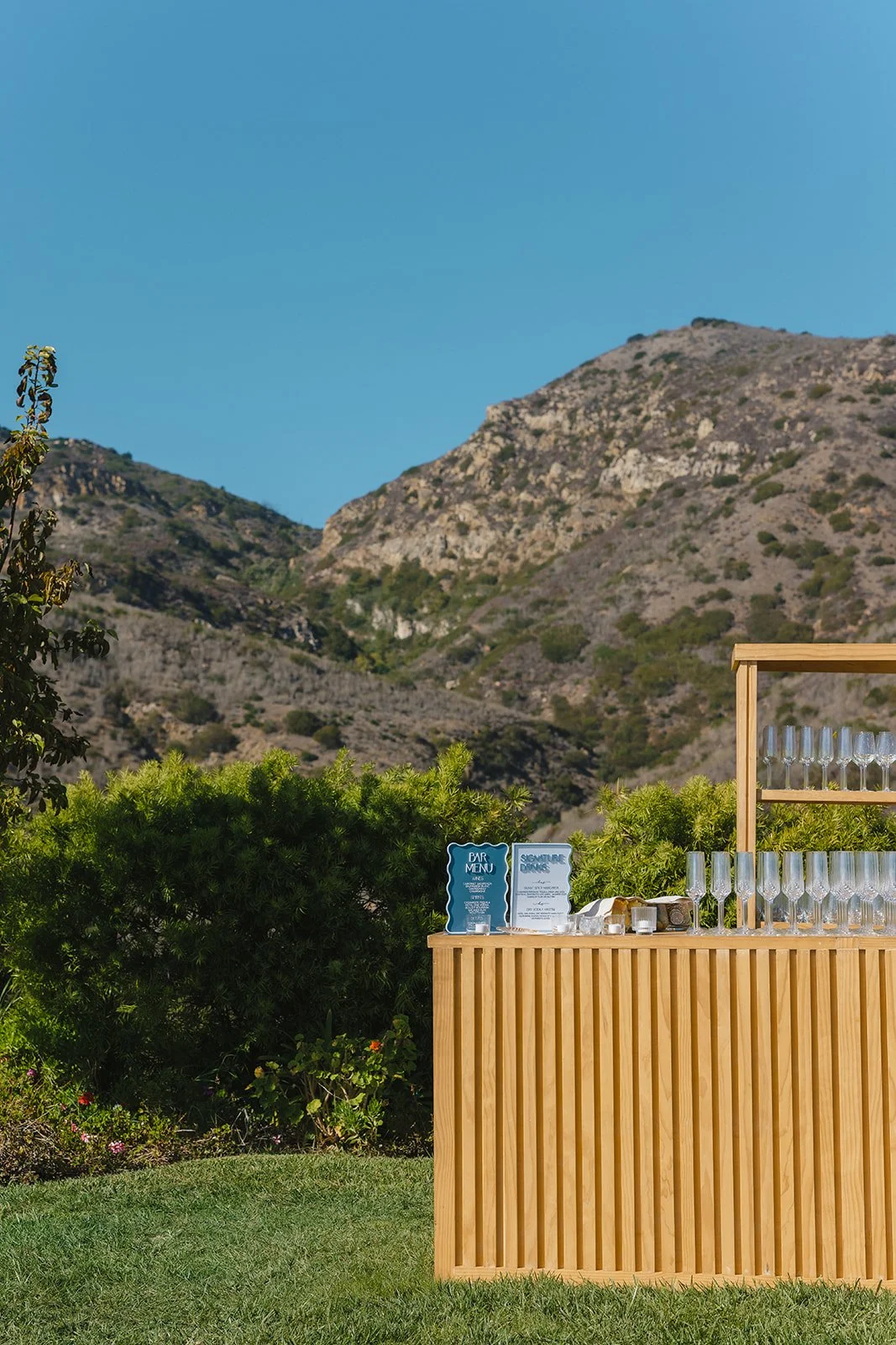 A wedding reception at Malibu Sea View Estate