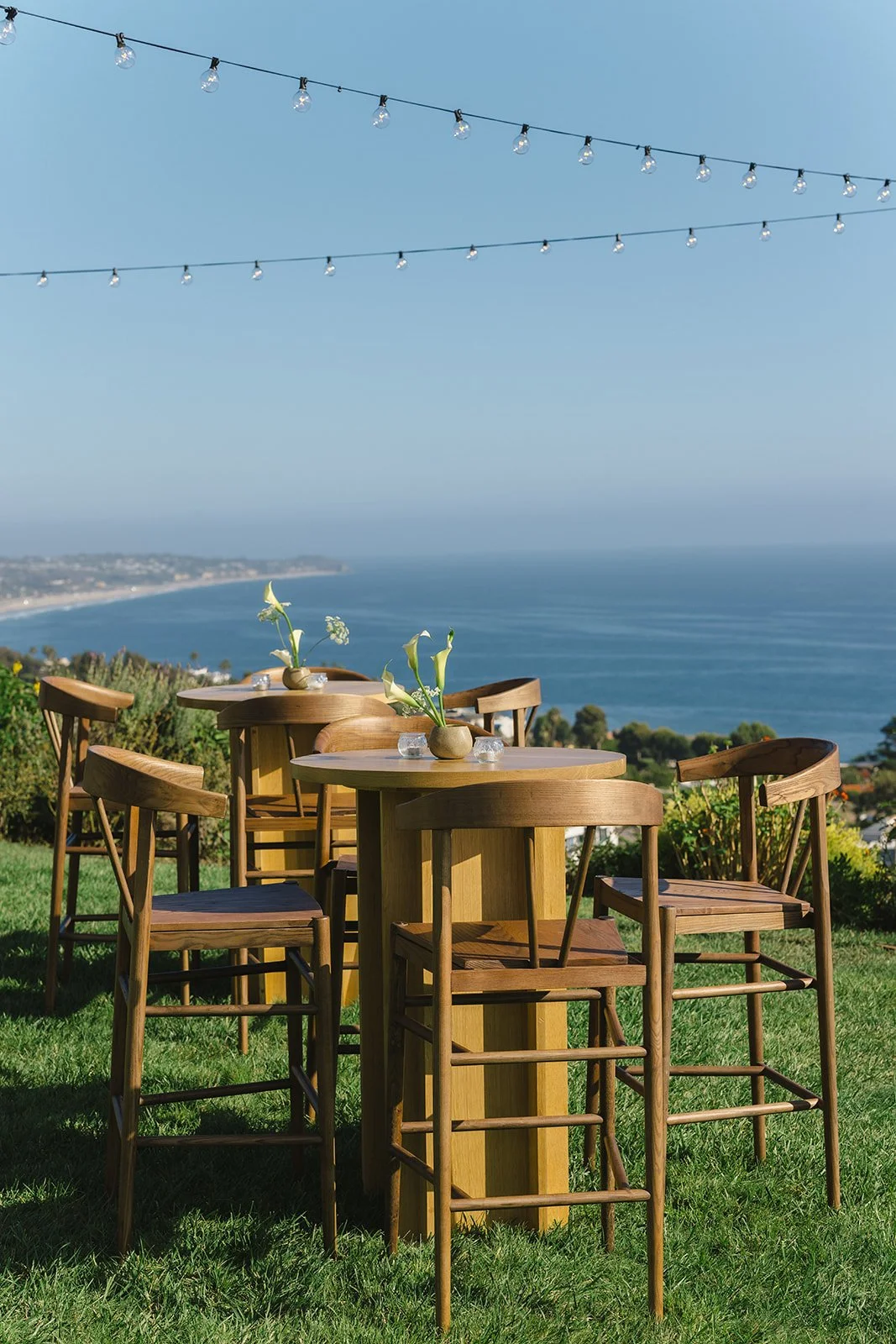 A wedding reception at Malibu Sea View Estate