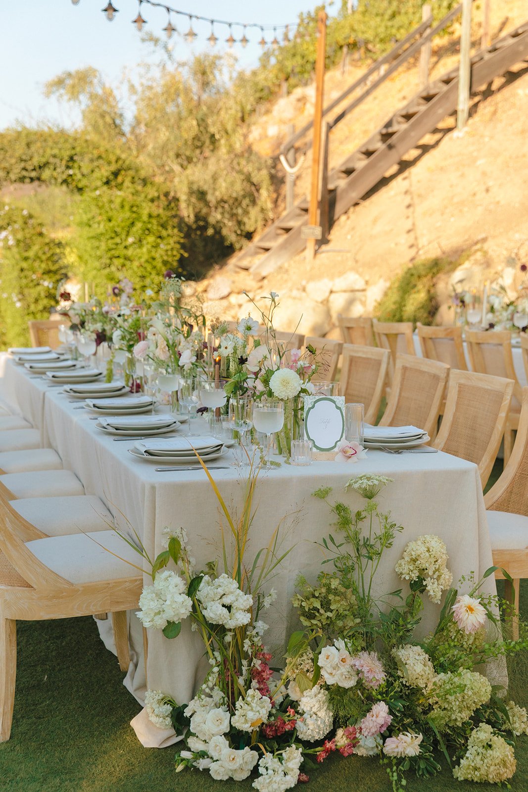 A wedding reception at Cielo Farms