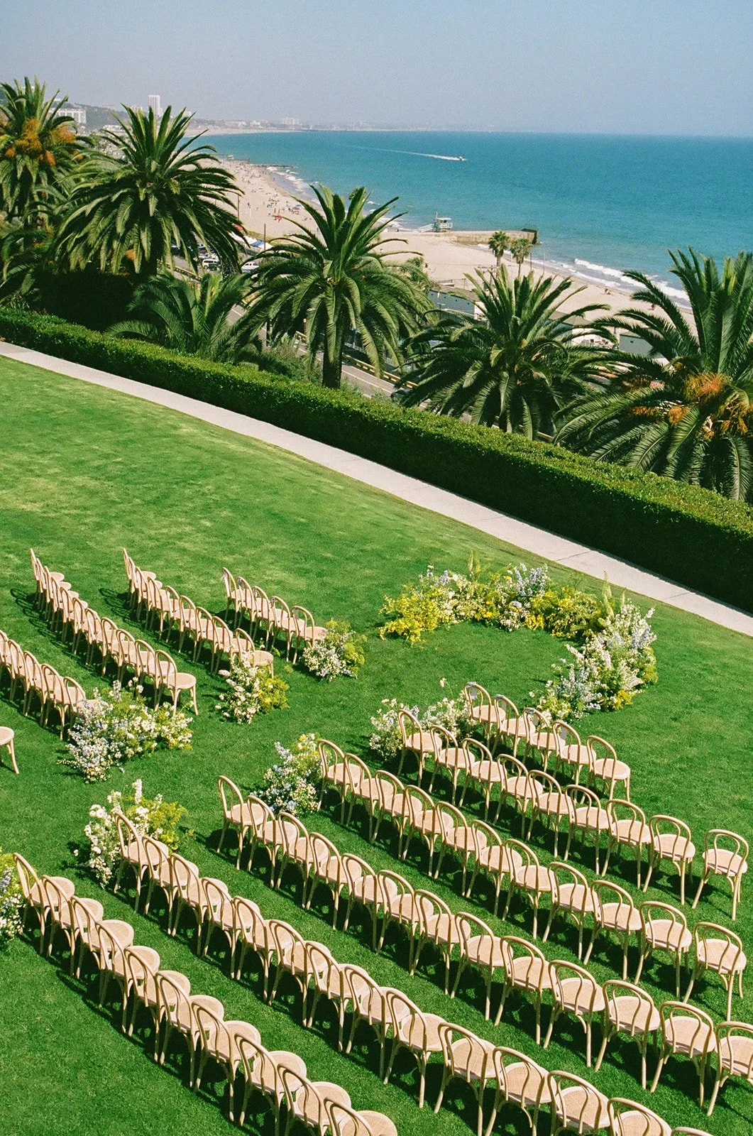 An oceanfront wedding in Malibu