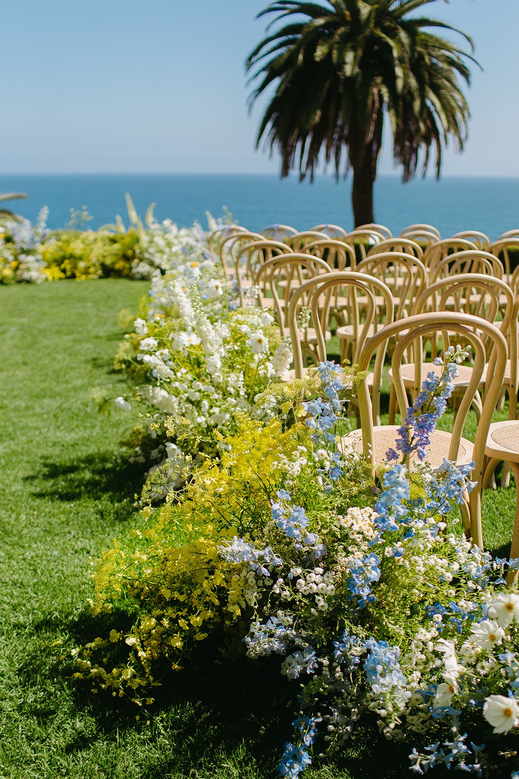 A wedding ceremony at a Malibu wedding venue