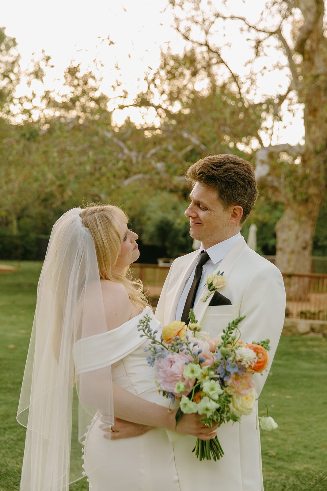 A bride and groom at Calamigos Ranch