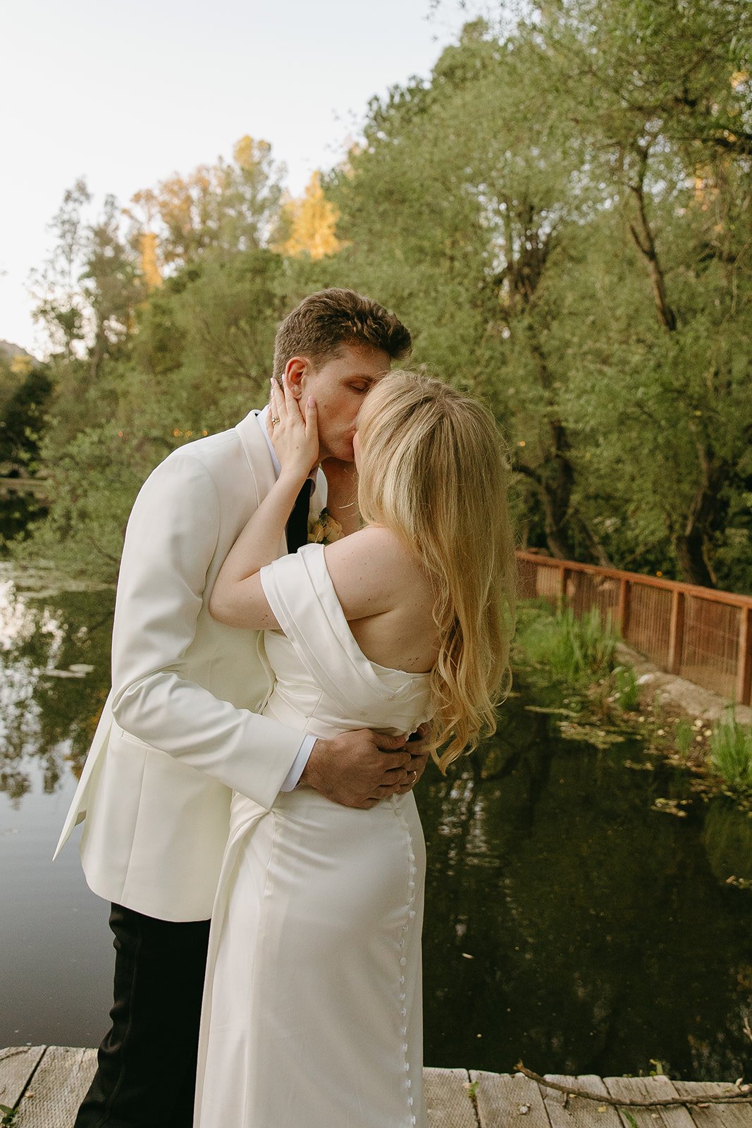A bride and groom at Calamigos Ranch