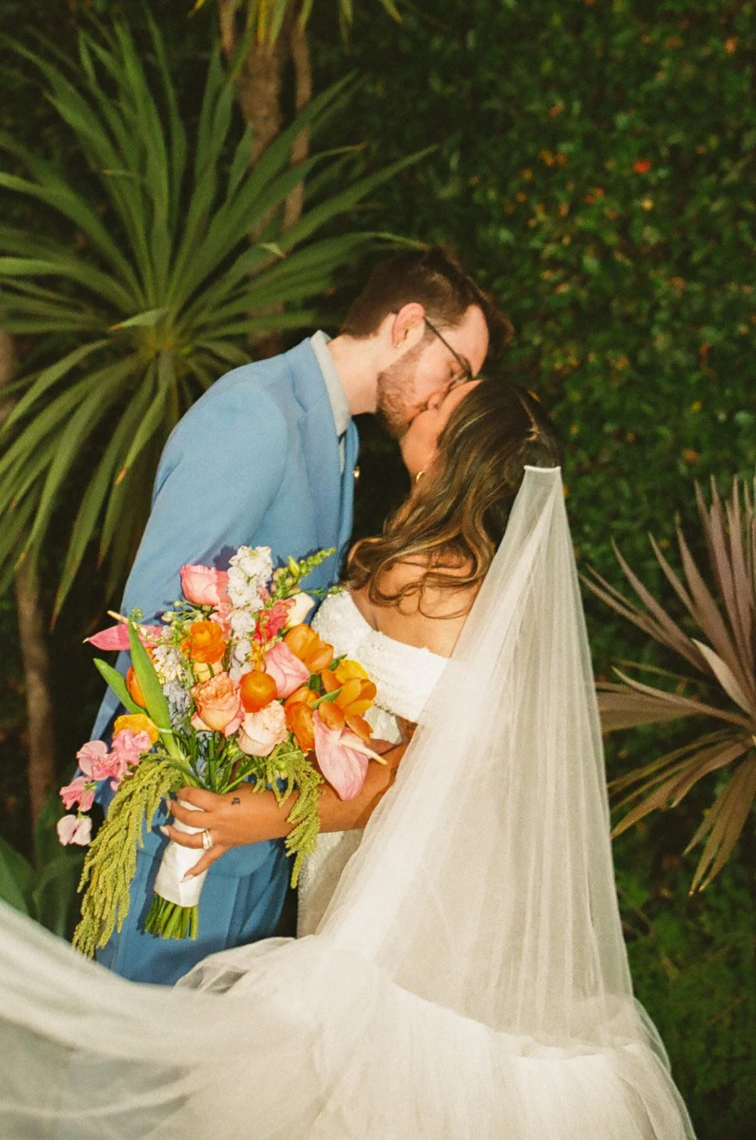 A bride and groom on film at SmogShoppe