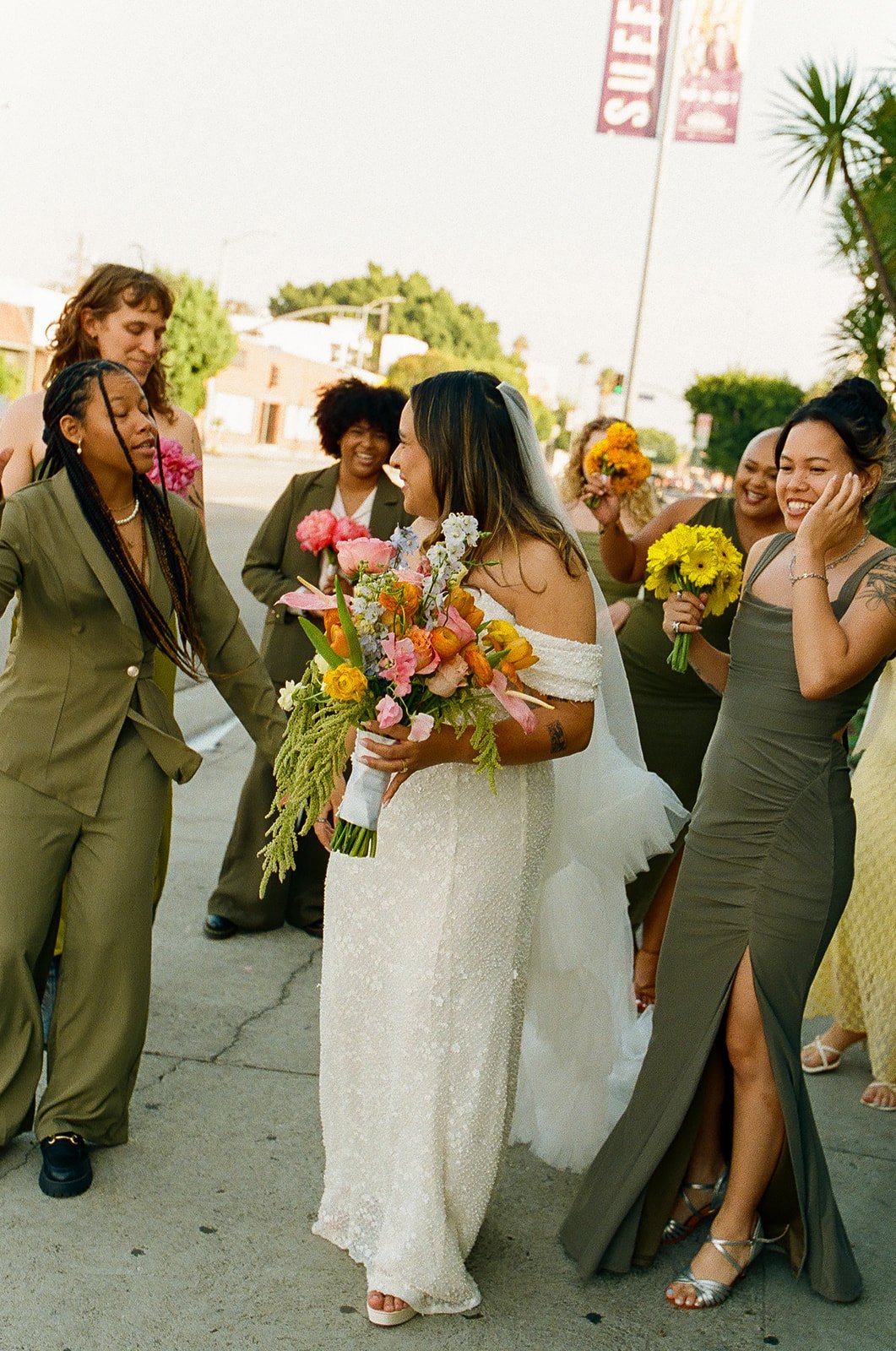 Wedding party photos in Los Angeles