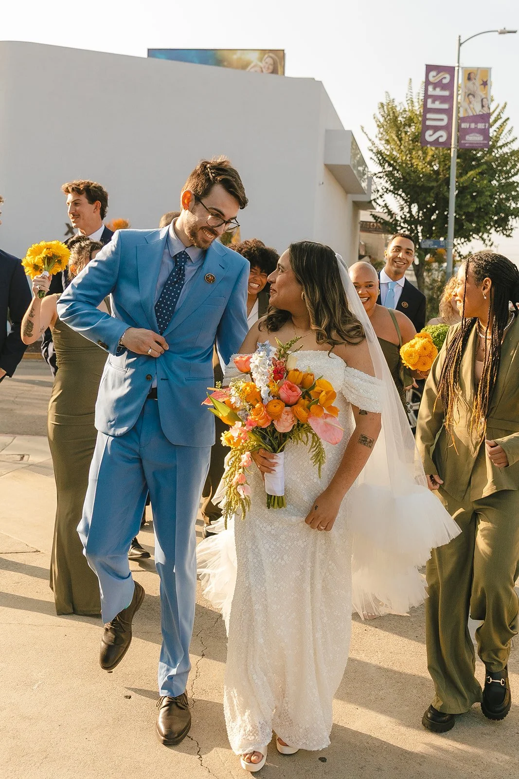 Wedding party photos in Los Angeles