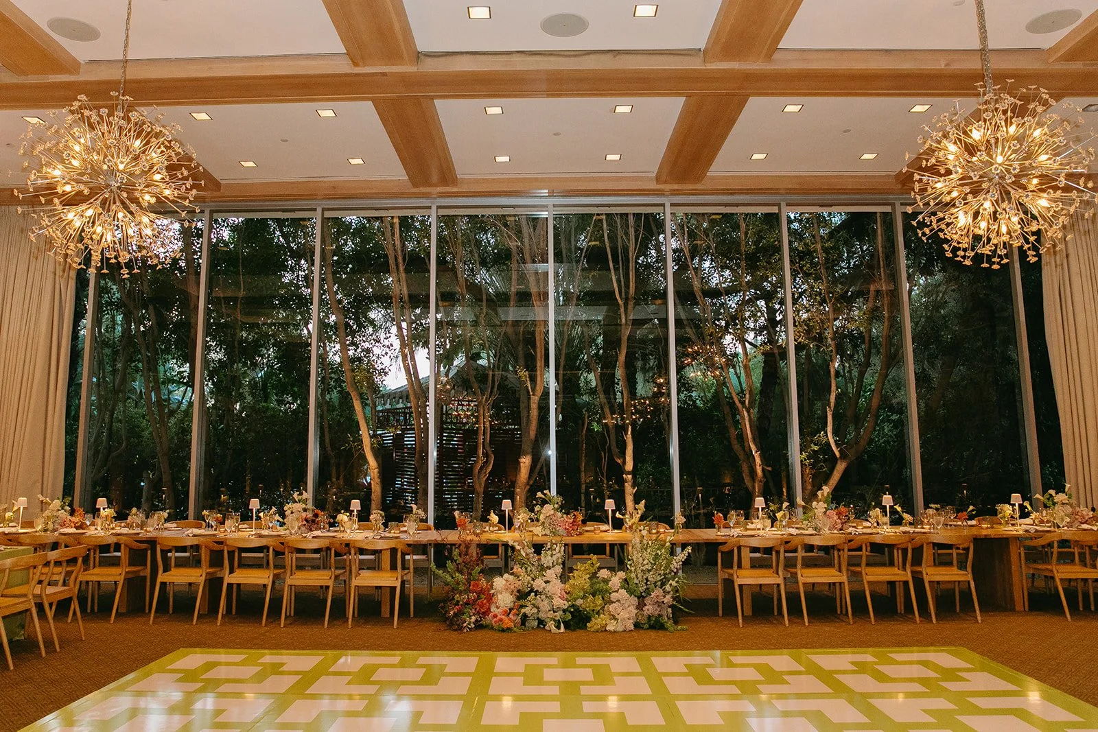 A wedding reception at the parker Palm Springs