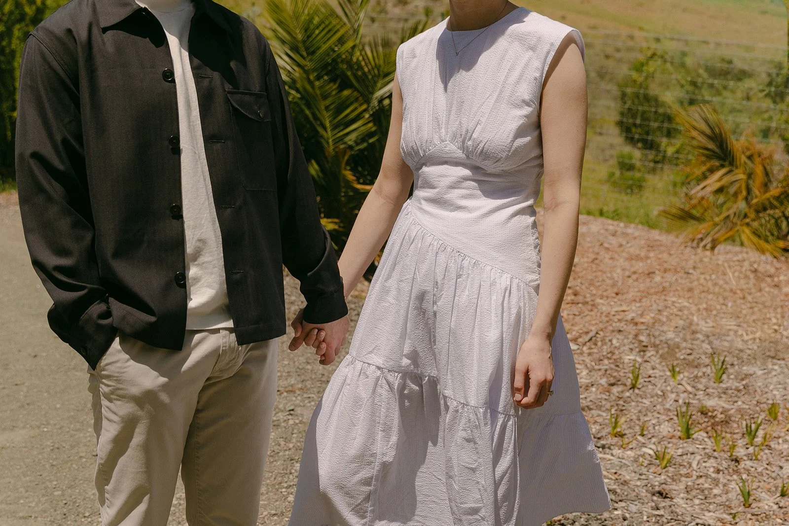 A couple's San Luis Obispo engagement photo outfits