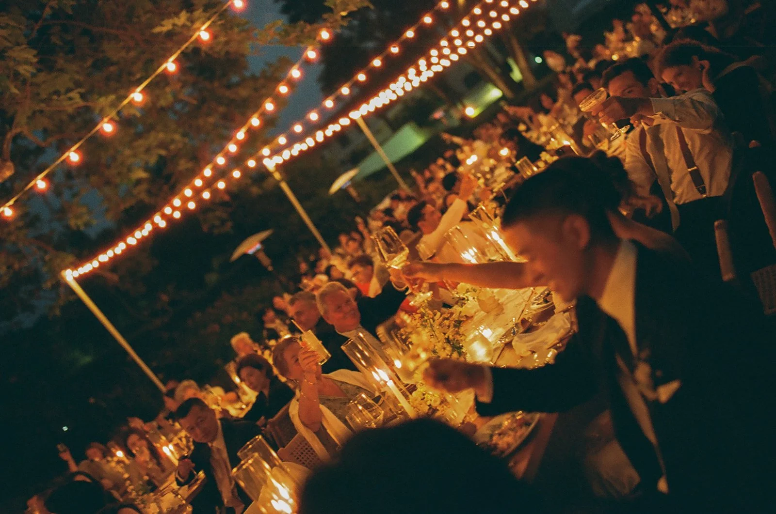 A wedding reception at Adamson House