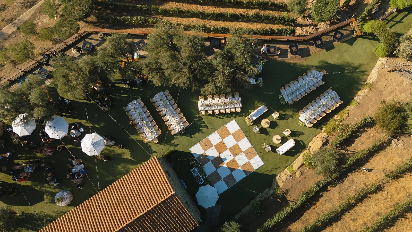 An aerial view of Cielo Farms