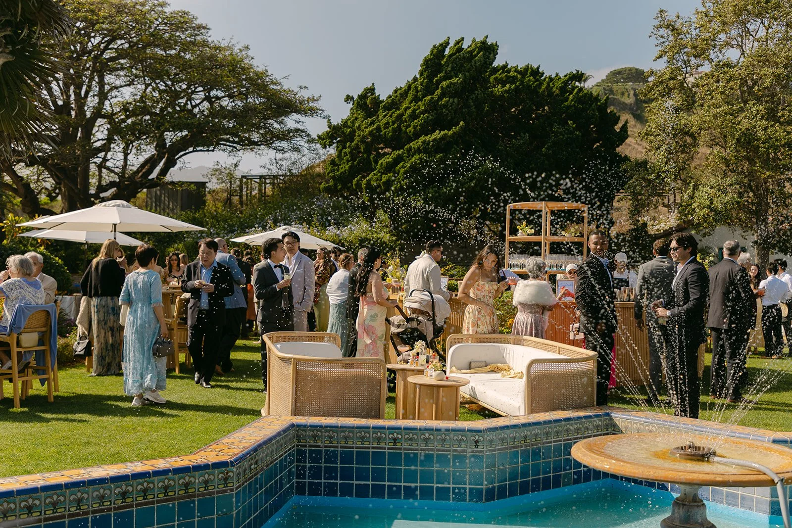 A cocktail hour at Adamson House