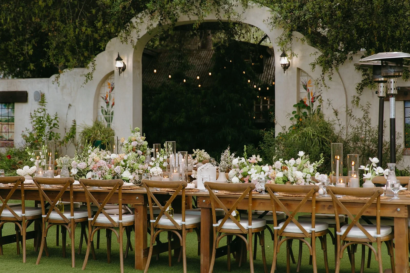 An outdoor courtyard at Tivoli wedding venue