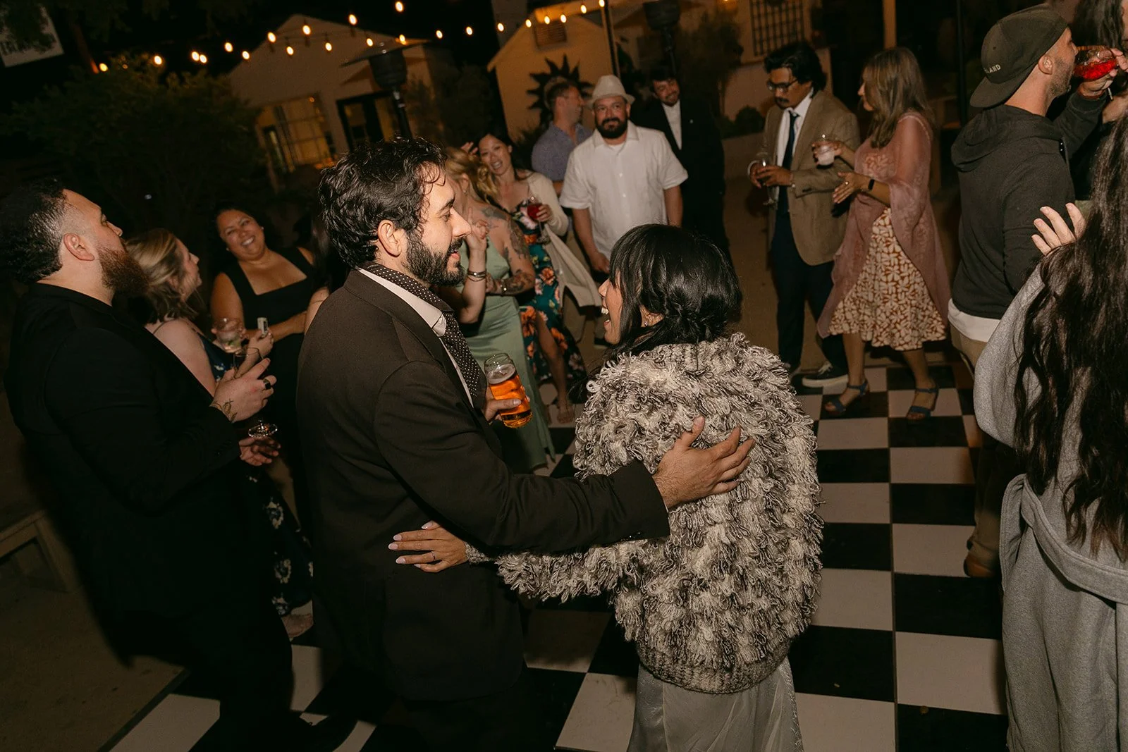 A couple on the dance floor at their wedding
