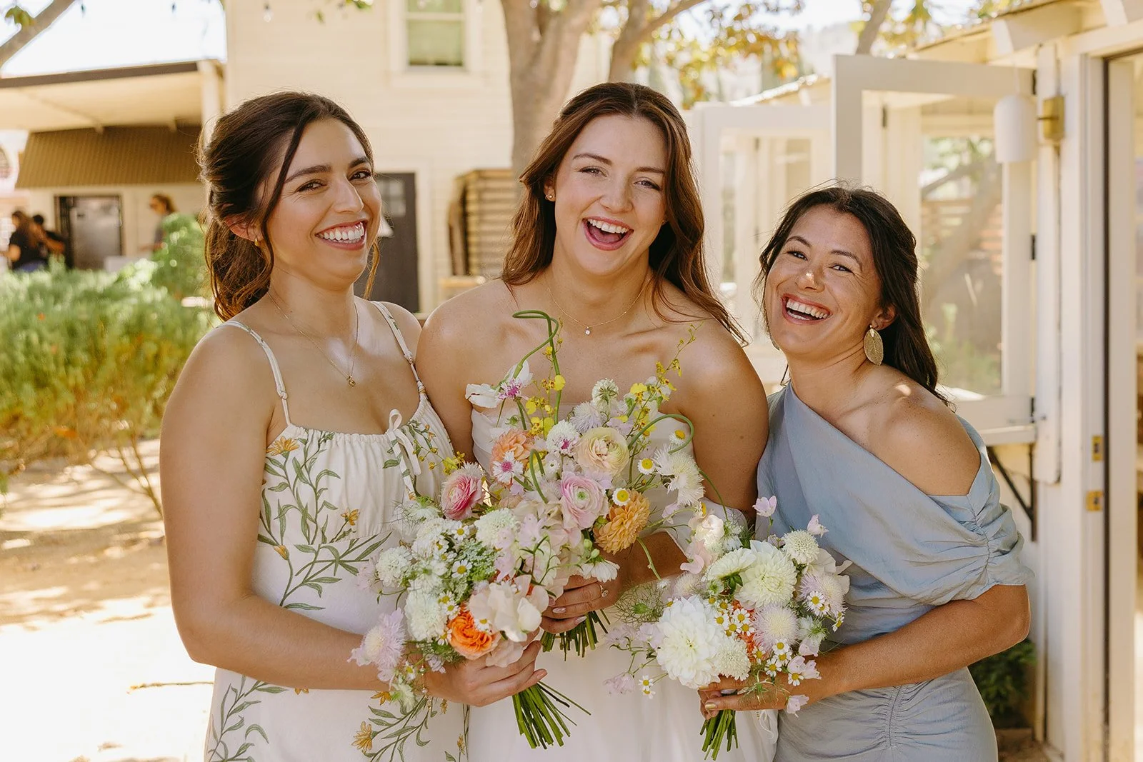 A bridesmaid photo from a small wedding in Santa Barbara