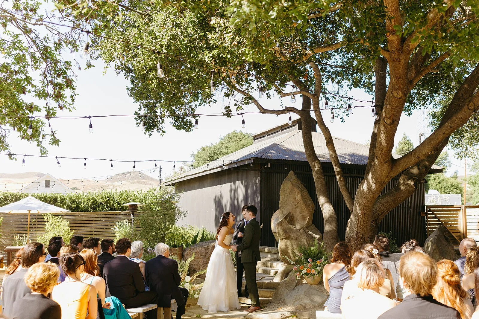A small wedding ceremony at Bodega Los Alamos