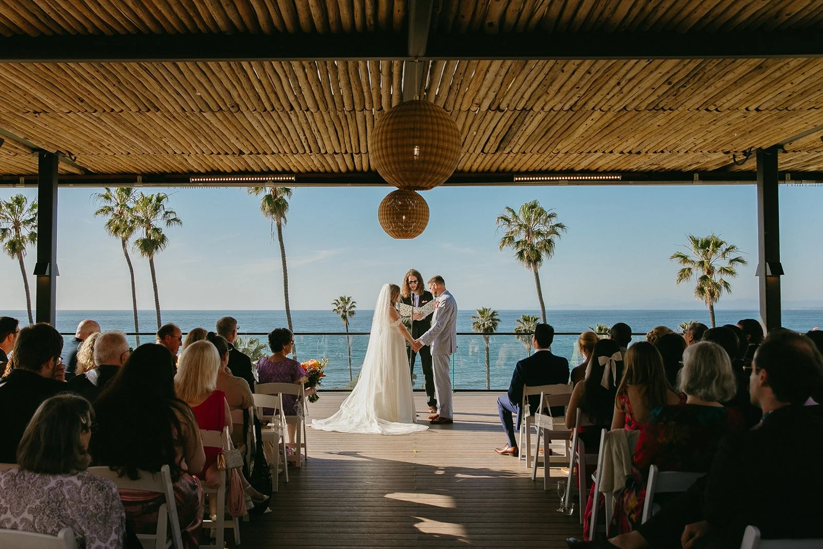 A coastal wedding ceremony