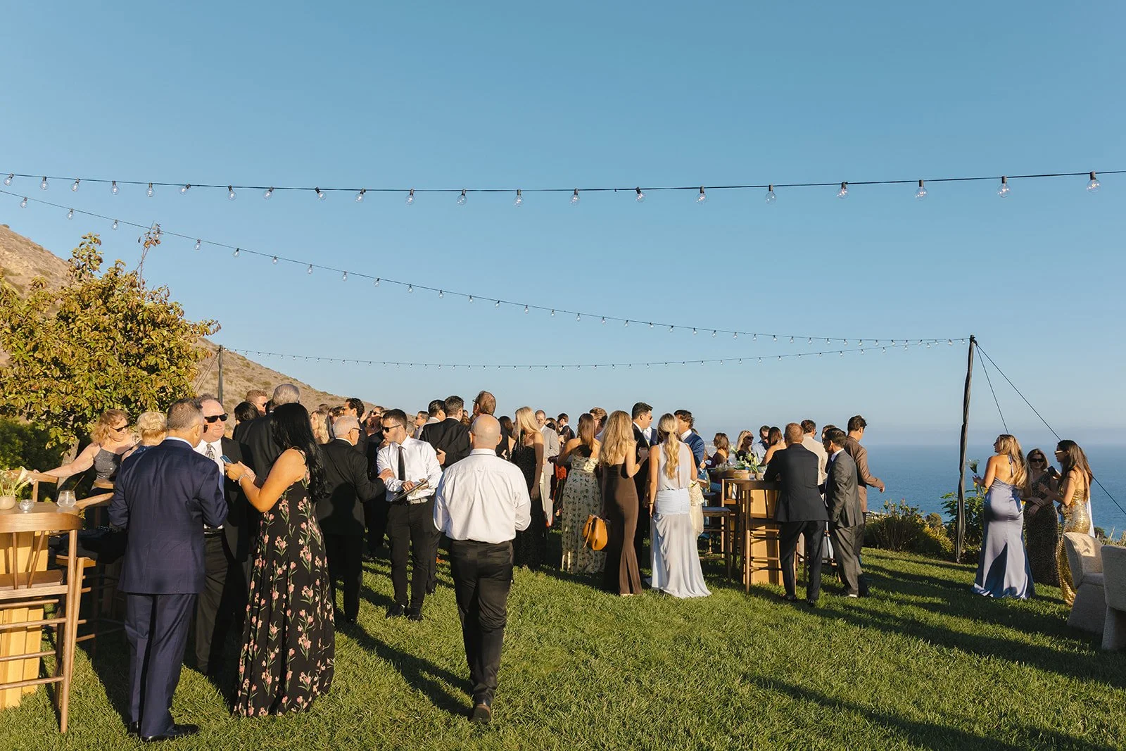 A cocktail hour at malibu sea view estate