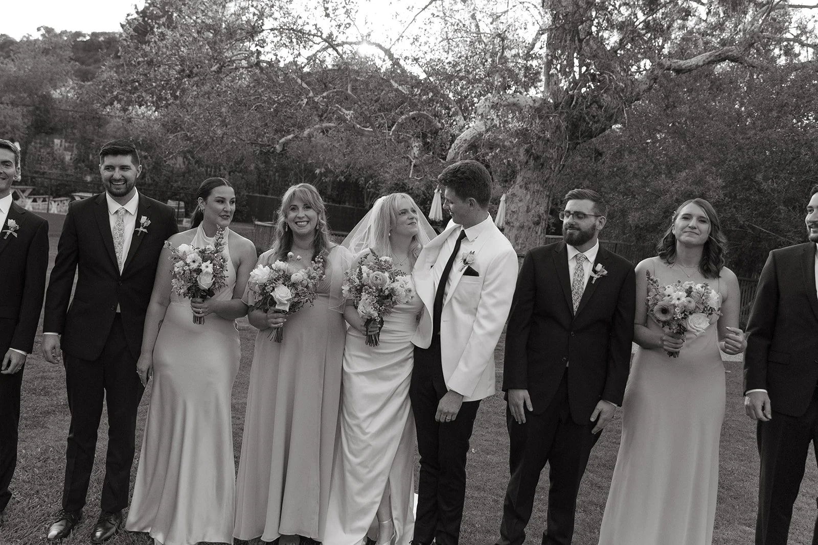Wedding party photos from a Calamigos Ranch wedding