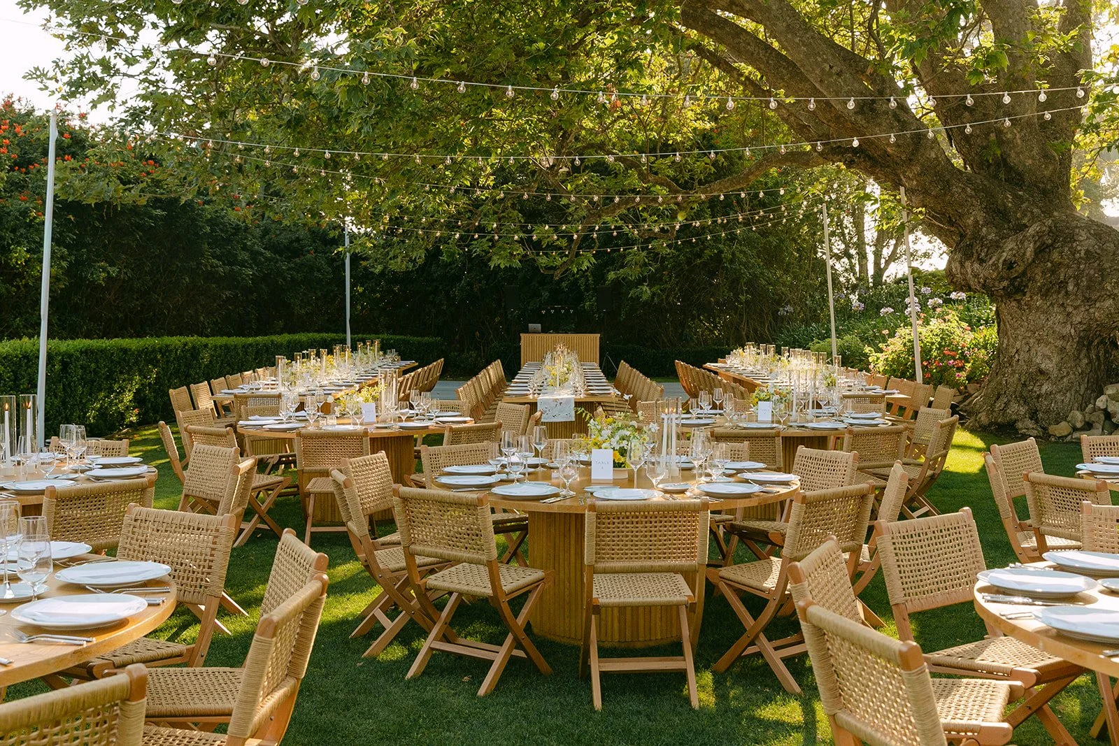 A wedding reception at Adamson House