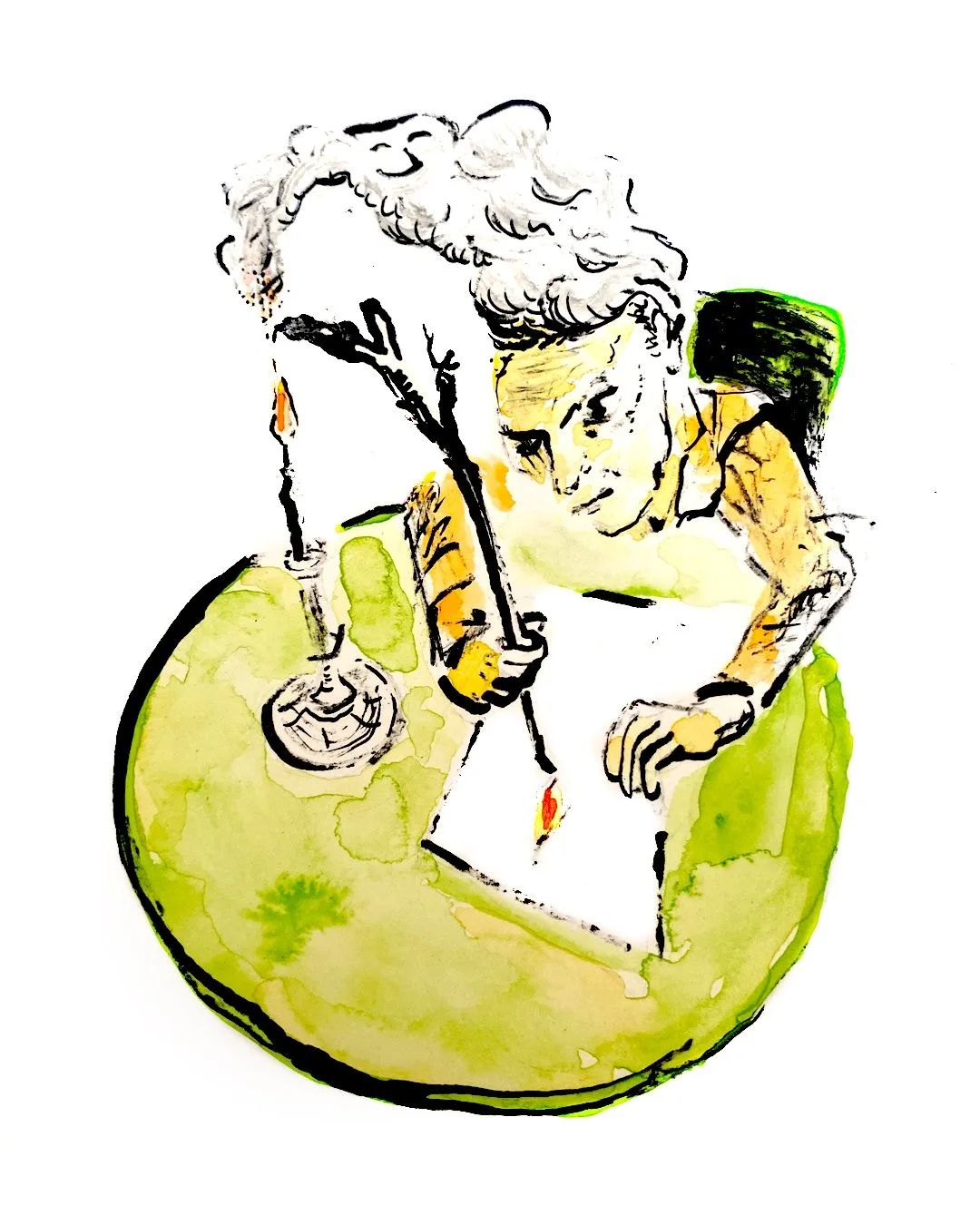 Pieter Lefevere - self portrait with flames.jpg