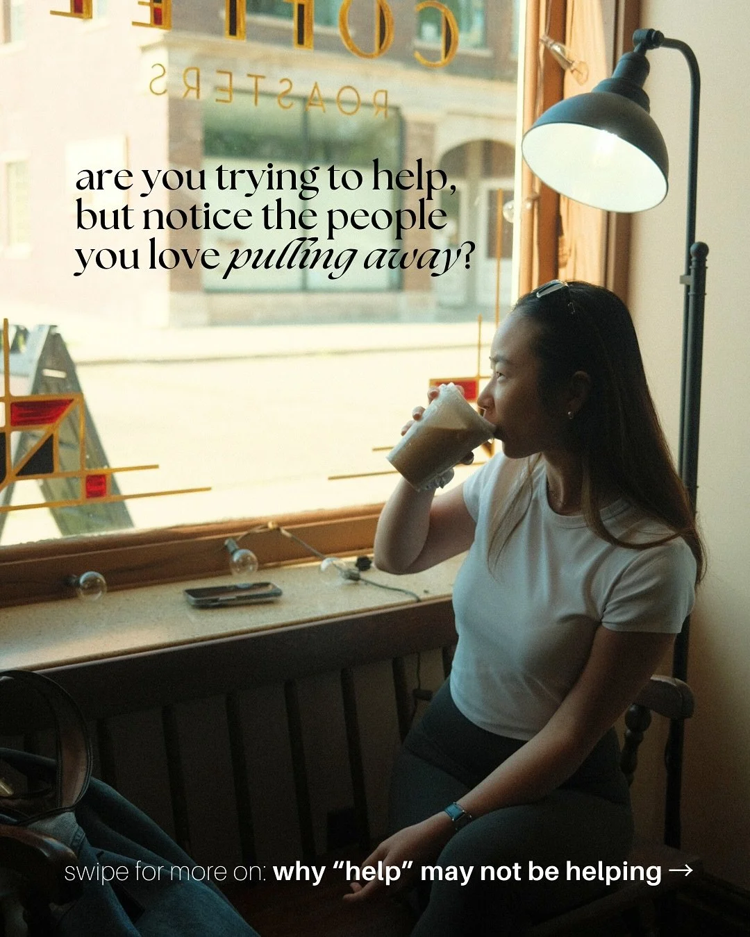 sometimes &ldquo;I just want to help&rdquo; is code for &ldquo;I need this to stop making me uncomfortable.&rdquo;

I&rsquo;ve been there. when someone I love is spiraling or shutting down, I go into fix-it mode FAST, problem solving, suggesting, gui