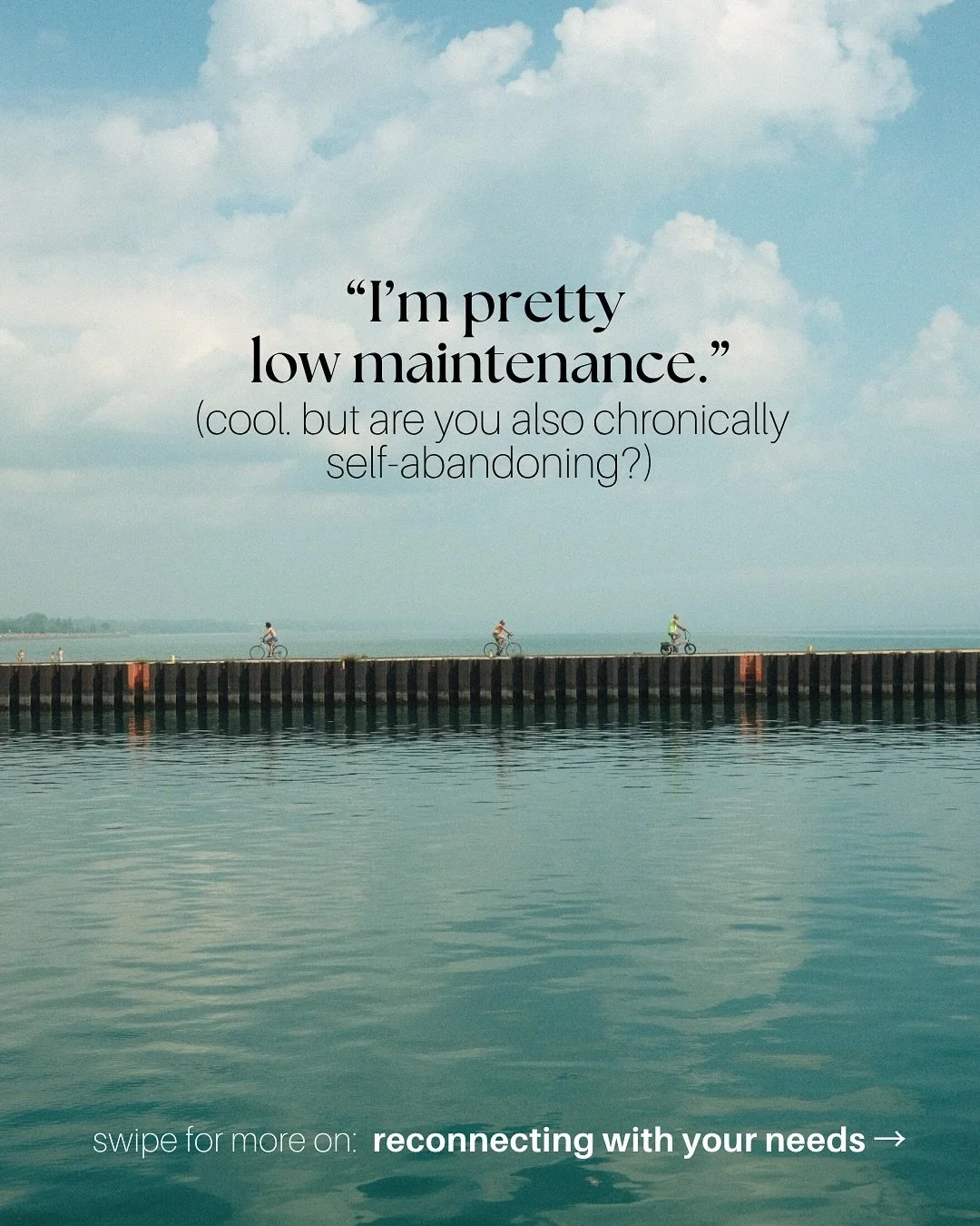 this one I relate with 🙃 

being &ldquo;low maintenance&rdquo; doesn&rsquo;t make you easy to love &mdash; it makes you easy to overlook. 

to the people pleasers out there, you&rsquo;ve probably spent years being self-sufficient, chill, undemanding