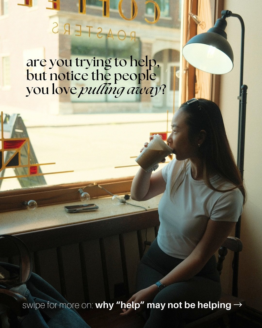 sometimes &ldquo;I just want to help&rdquo; is code for &ldquo;I need this to stop making me uncomfortable.&rdquo;

I&rsquo;ve been there. when someone I love is spiraling or shutting down, I go into fix-it mode FAST, problem solving, suggesting, gui