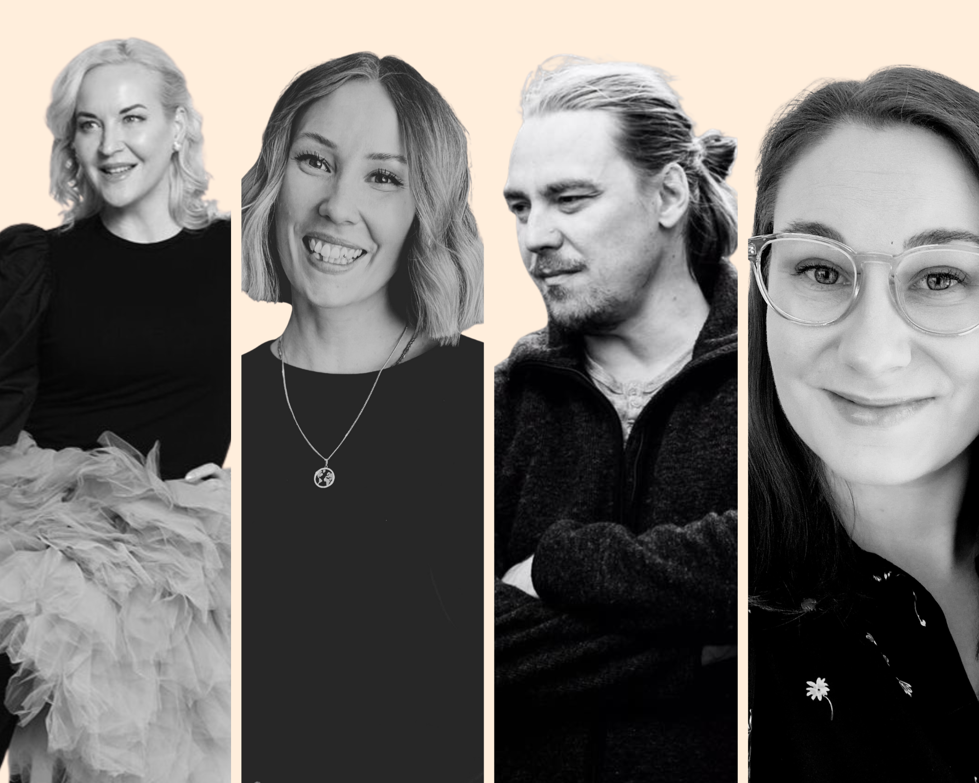 3DBearin uudet työntekijät Anina Luoma, Taru Viitanen, Jari Mustonen ja Tatja Kekarainen.