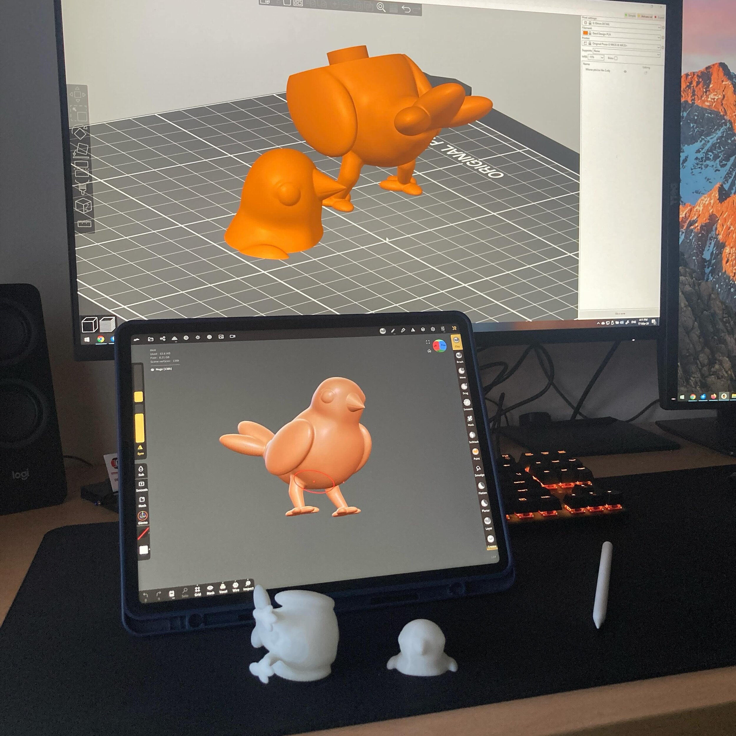 Od digitalne kreacije do stvarne stvarnosti! 🌟 Pratite putovanje predivnog modela ptice kroz digitalno oblikovanje, sečenje u 3D softveru, do njenog konačnog oblika kao prelepo izrađenog 3D printanog remek-dela. 🦅🖥️🎨 #3DPrinting #DigitalSculpting