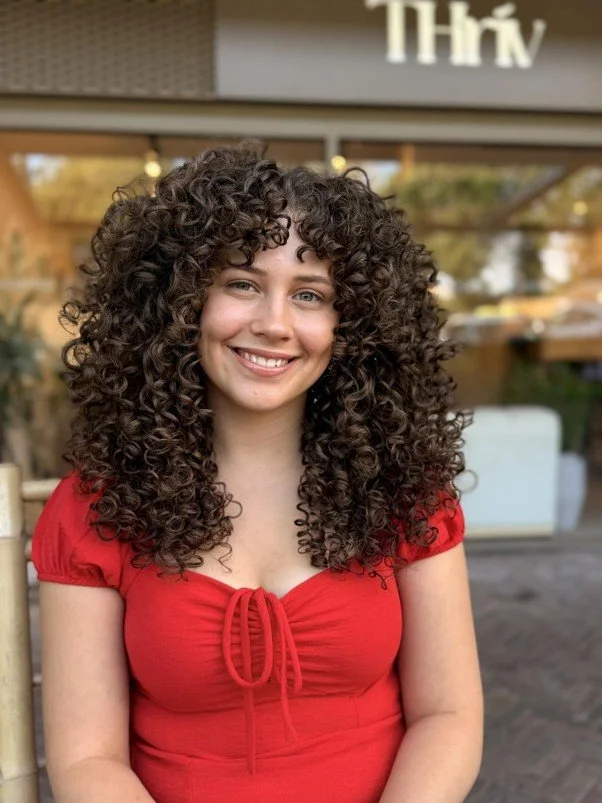 Finished curly haircut at Thriv, Cardiff's curly and afro hair salon