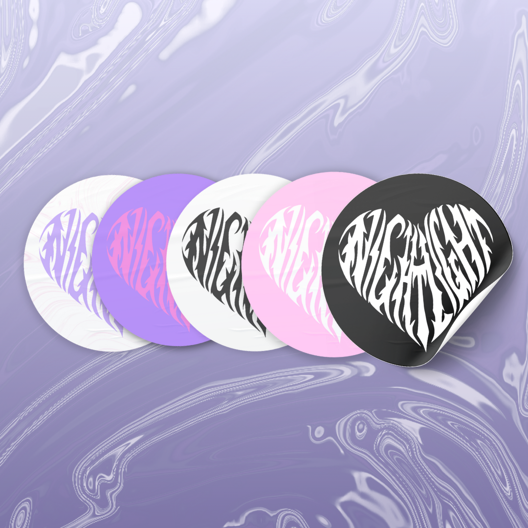 nightlight HEART Sticker Pack