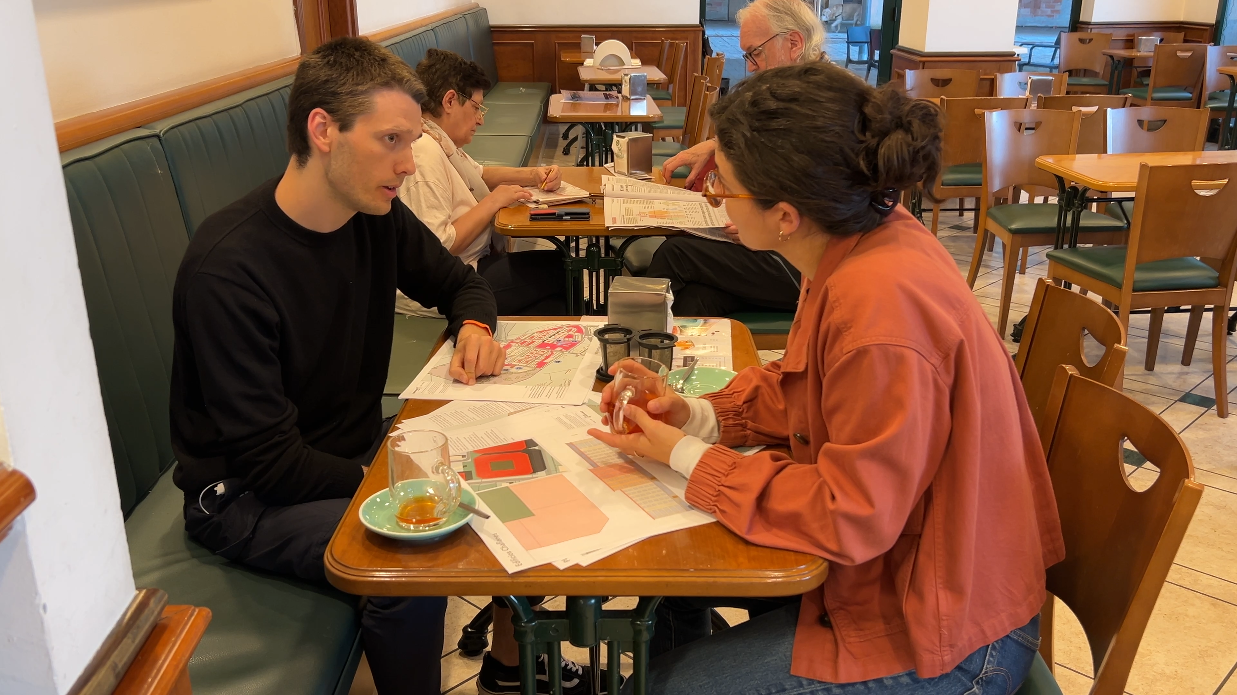 After publishing a short on instagram calling for resident input. I met with Xabi, left, who works in the neighborhood to discuss this alternative proposal.