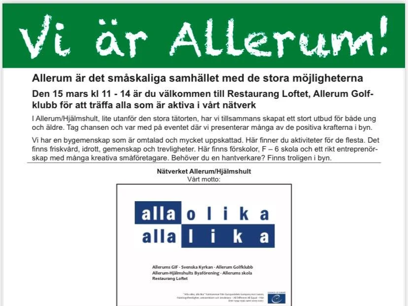 Vi är Allerum! 15 mars