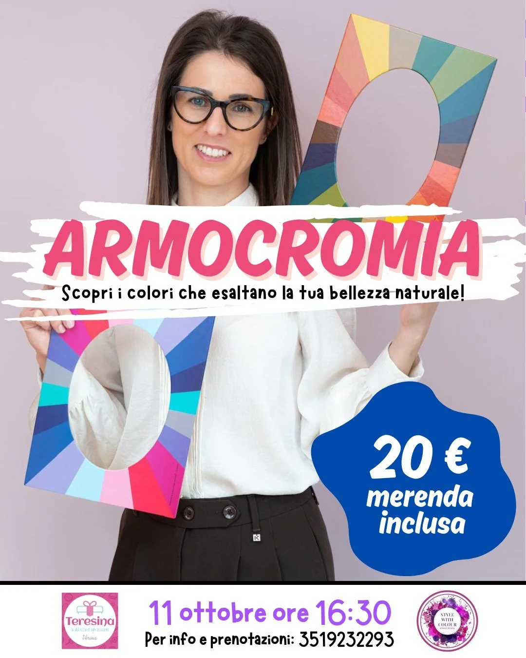 ✨ Giornata di Armocromia ✨

Che cos'&egrave; l'armocromia?
Un incontro guidato da @stylewithcolour_armocromia , consulente d&rsquo;Immagine, con spiegazioni e consigli pratici per usare al meglio i tuoi colori!

📍 Caffetteria Teresina, Via Roma 12 -