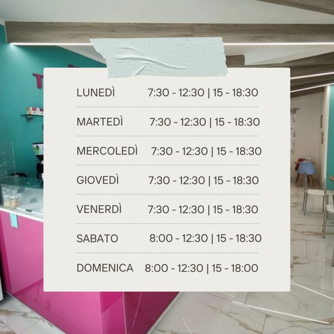 Prima novit&agrave; 2026? Cambia l&rsquo;orario! ⏰
Siamo aperti TUTTI I GIORNI 🤗