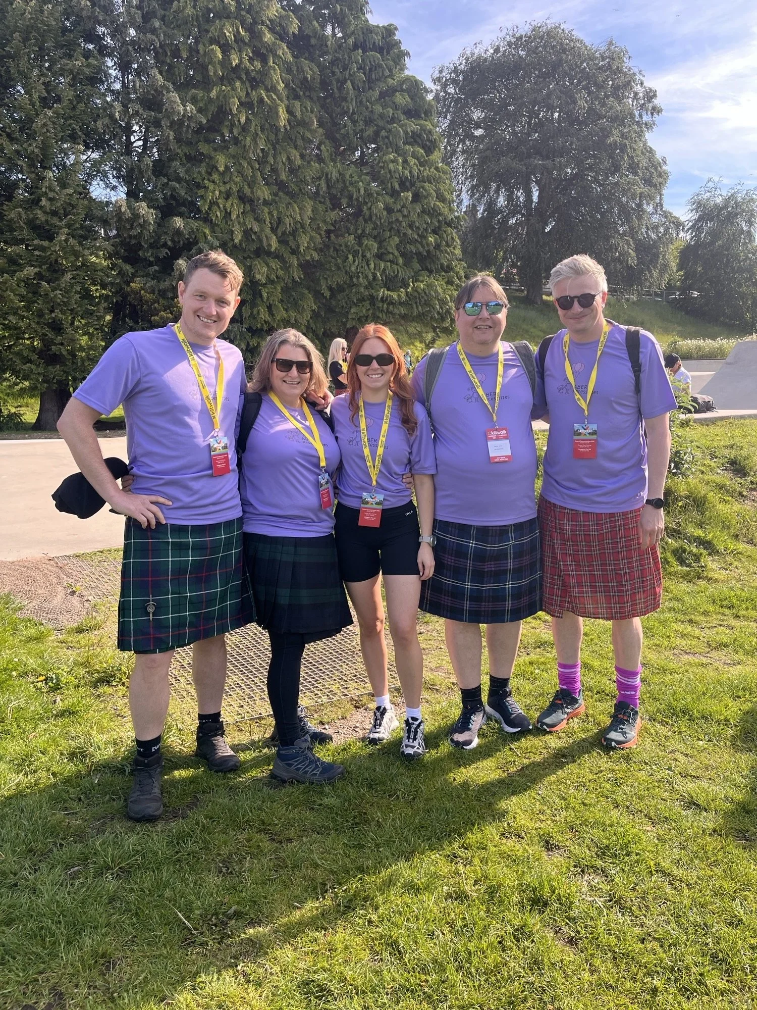 Aberdeen team with medals at the Kiltwalk finish 2026.jpeg