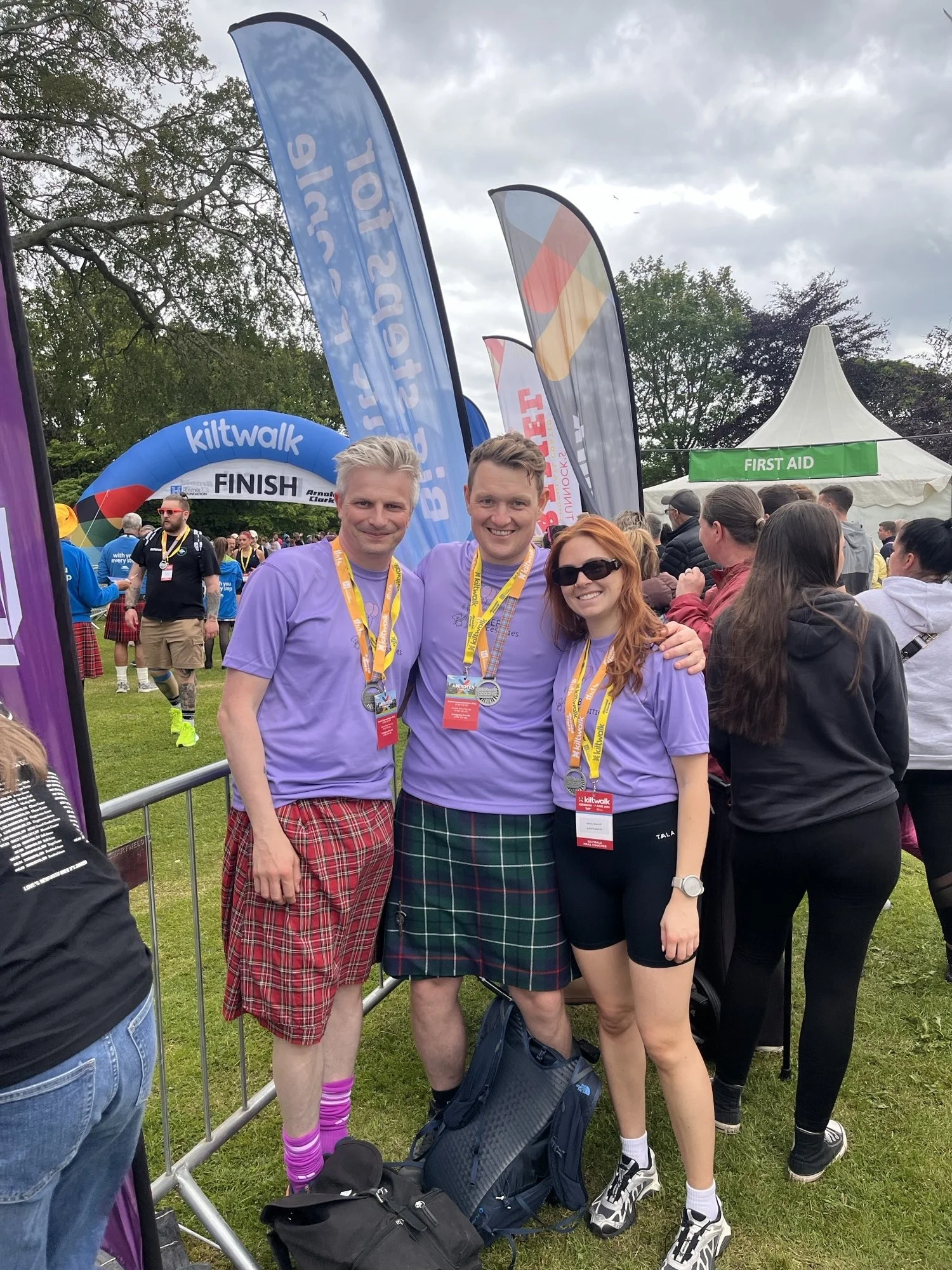 Craig David Emily at Kiltwalk finish 2026.jpeg