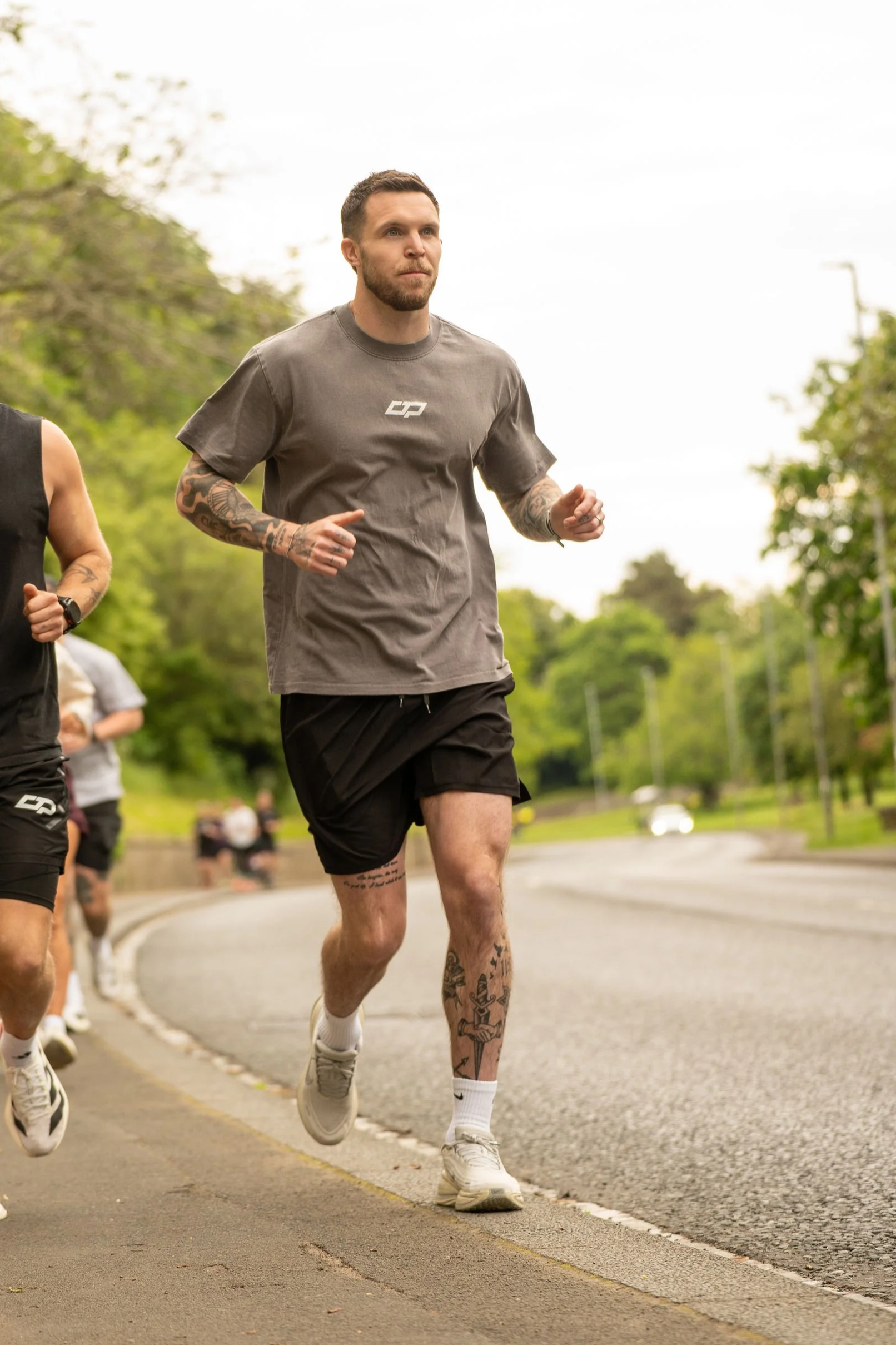 Founder of CTP Training running outdoors as part of strength and conditioning training in Morpeth, Northumberland.