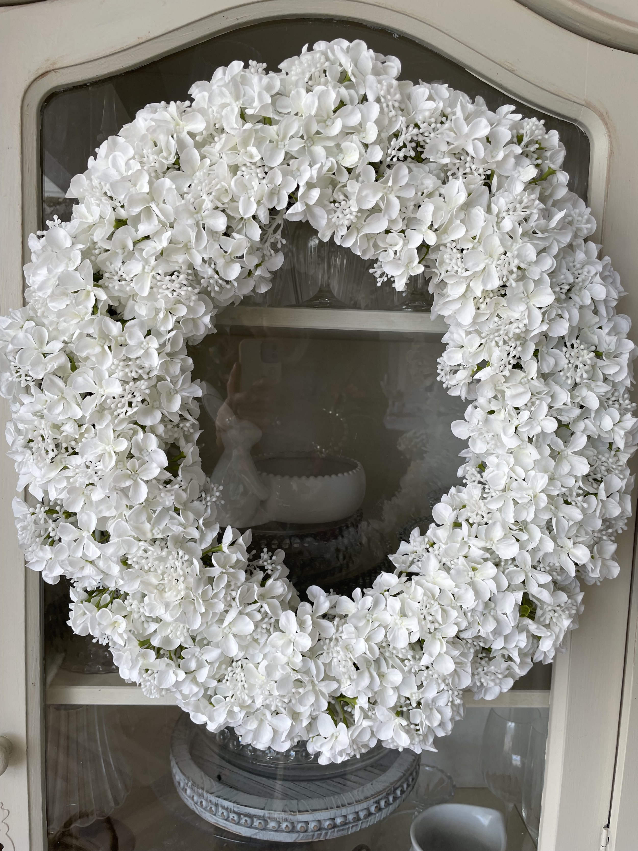 Lace hydrangea wreath