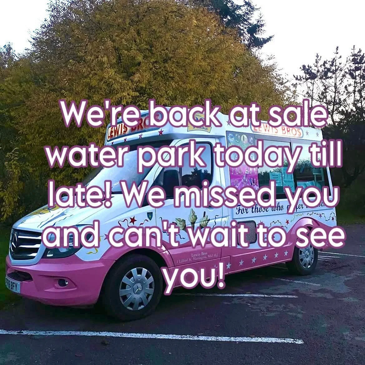 Come see us today at sale waterpark! #icecream #manchester #dessert #trending #icecreamvan #salewaterpark
