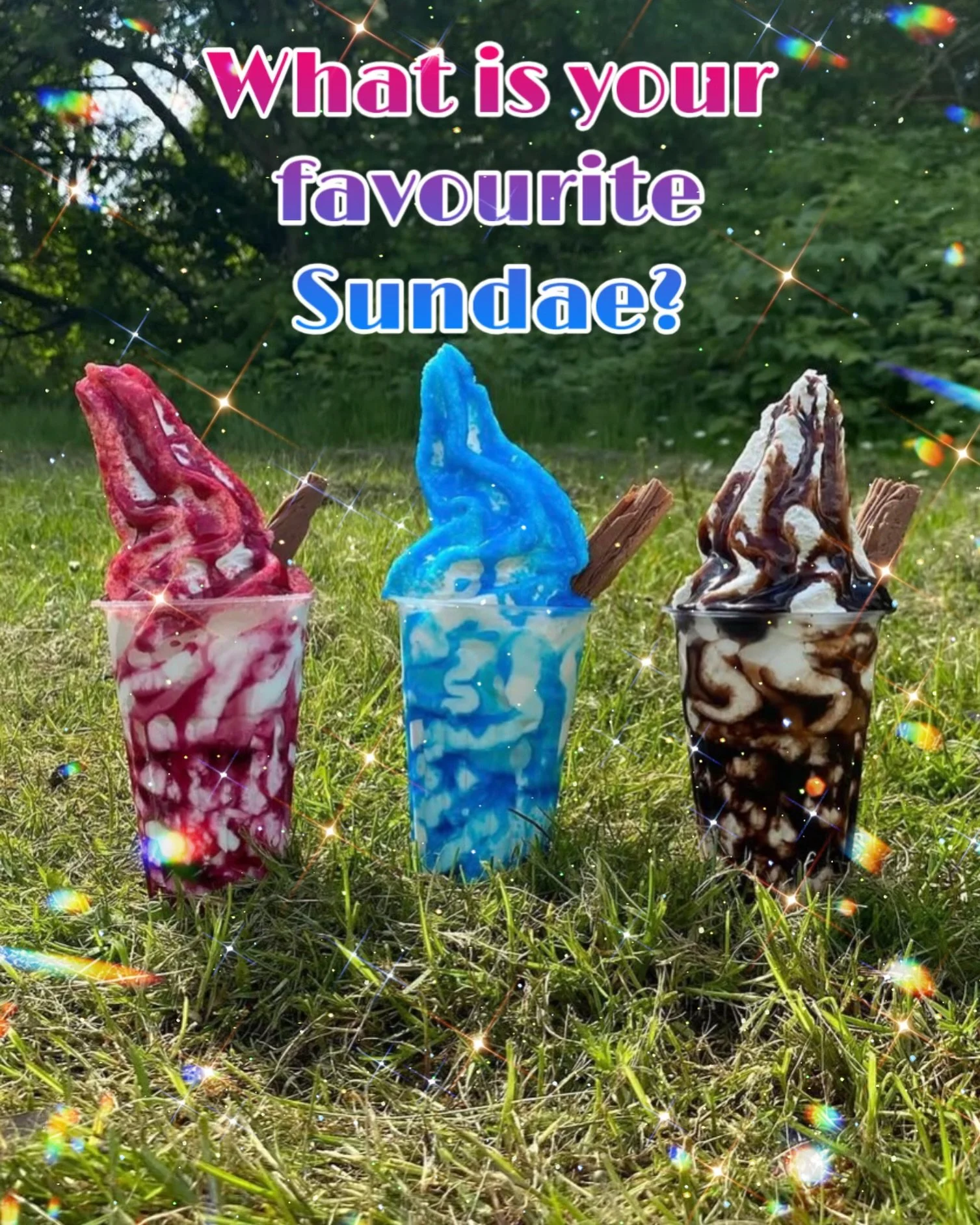 Which is your favourite classic sundae?

Raspberry sundae &hearts;️ 
Bubblegum sundae 🫧 
Chocolate sundae 🍫 

#warrington #dessert #icecream #fyp #food