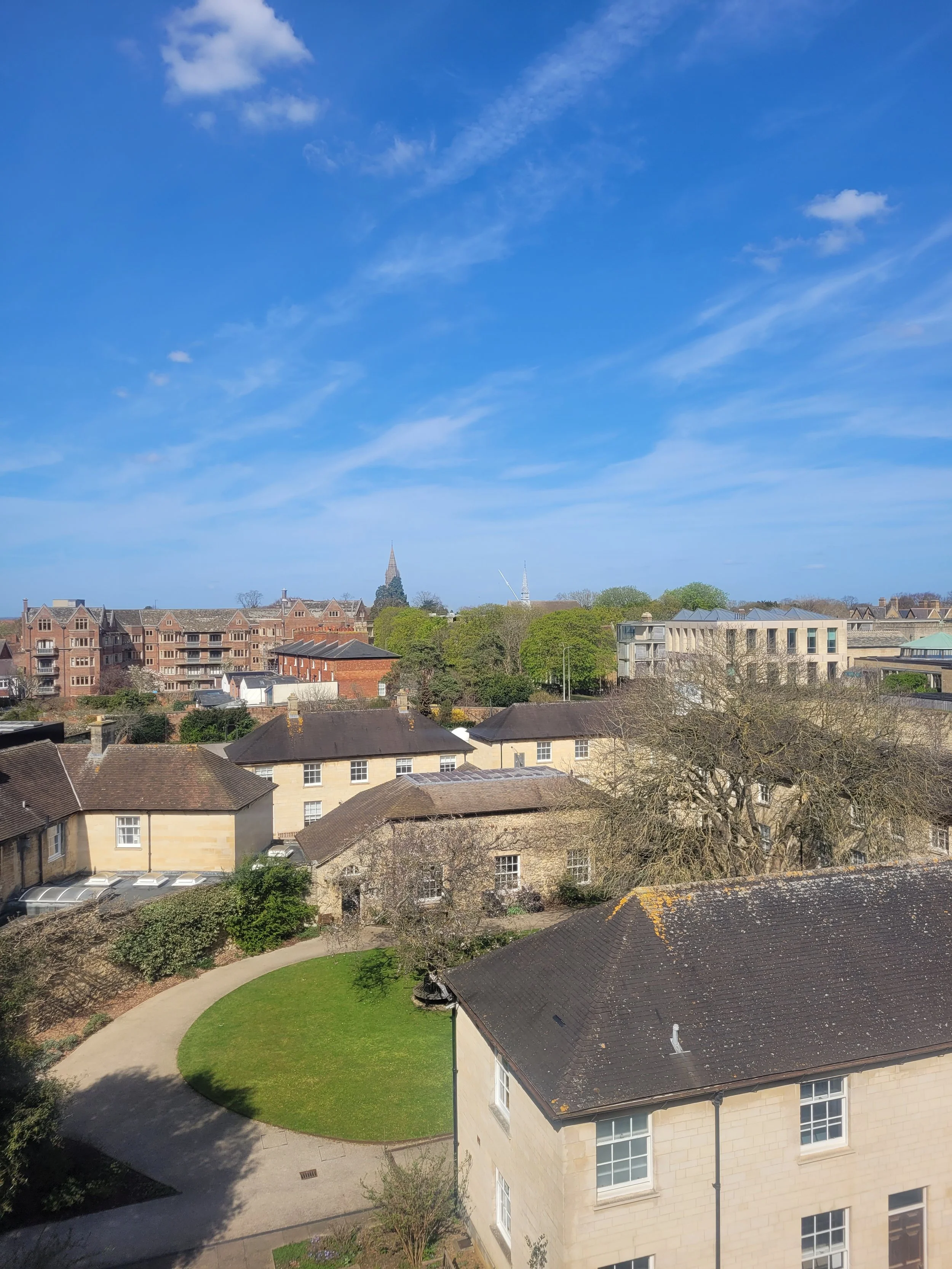 View of Oxford from the Mathematical Institute’s balcony