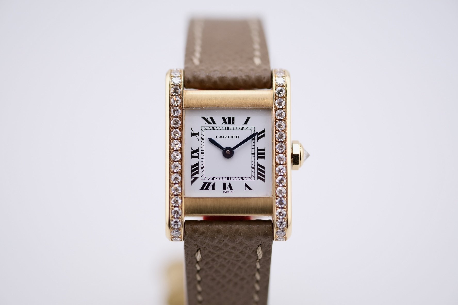 Cartier Tank Normale, 1970s, Factory Diamonds